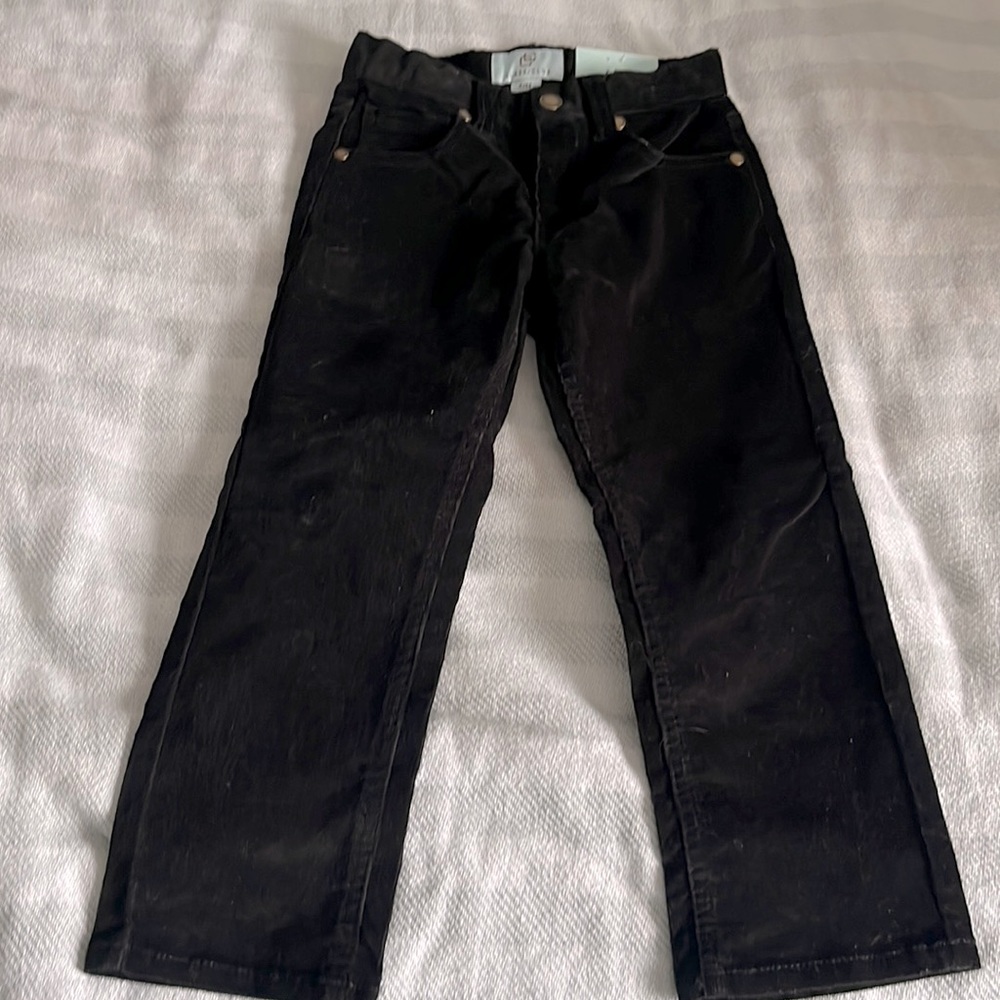 NWT Boys black corduroy pants 4T